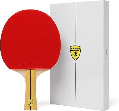 Killerspin table tennis racket Jet 400 Smash N1, Intermediate/Advanced equipment, 5 -fold wooden blade paddle pad, black/red.. DIAYTAR NIGERIA brings the marketplace to every Nigerian home with affordable prices and quick delivery.