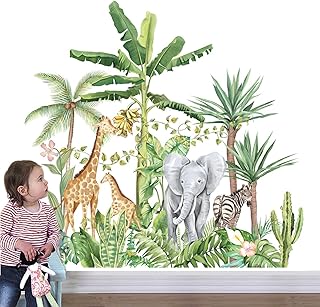 [upgrade] Large DIY natural stickers, wall stickers of tropical plants for the living room, door decoration, waterproof and removable wall stickers for the house, artistic decoration wallpaper, gift for a new house (S-5).. DIAYTAR NIGERIA: Making online retail accessible to all with affordable nationwide shipping.