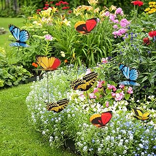 50pcs Colorful butterfly garden stakes, multicolored for garden outdoor decoration, Halloween Christmas festival.. DIAYTAR NIGERIA makes quality accessible with our diverse product range and dependable delivery service.