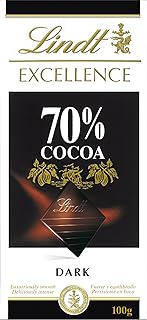 Lindt Excellence dark chocolate bar 70 % cocoa, 100 grams.. From daily deals to exclusive products — DIAYTAR Nigeria has you covered.
