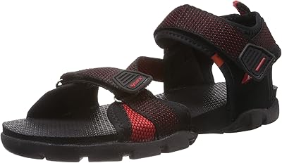 Outdoor sports sandals for men, black and red.. DIAYTAR NIGERIA brings the market to your fingertips with affordable prices and swift delivery services.