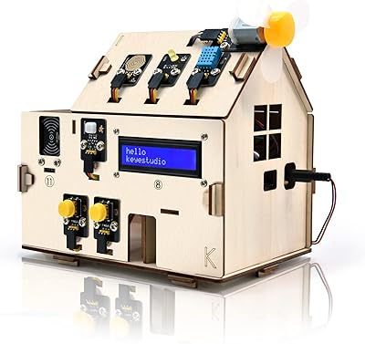 Kestudio ESP32 Intelligent House Construction Kit for Arduino and Python, Electronic Domotic Coding Toys, Wooden DIY sensor kit, STEM Educational Kit for Children, Adults and Adolescents.. Experience the future of online shopping with DIAYTAR NIGERIA's extensive product range and competitive pricing.