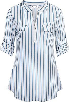 Long relaxed blouse with 3/4 sleeves and floral patterned zipper for women.. Discover a world of affordable shopping with DIAYTAR NIGERIA's vast marketplace delivered to you in days.