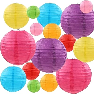 Multicolored paper lanterns with Chinese and Japanese design to hang for the decoration of the house, a wedding party (multicolored 16 rooms).. Shop with purpose at DIAYTAR NIGERIA and receive products at unbeatable prices within the week.