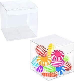 Transparent gift boxes 12x12x14cm, 12 pieces transparent PVC gift boxes for macaroons, cupcakes, candies, cookies, decoration gifts, wedding, baby shower (silver base).. Wide range, low cost, fast delivery — that’s DIAYTAR Nigeria.