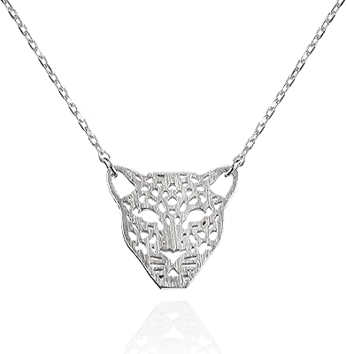 Namana panther cat pendant necklace with polished finish. Silver or gold pendant necklace for women with gift box... Shopping made simple with DIAYTAR NIGERIA's vast selection and budget-friendly nationwide delivery.