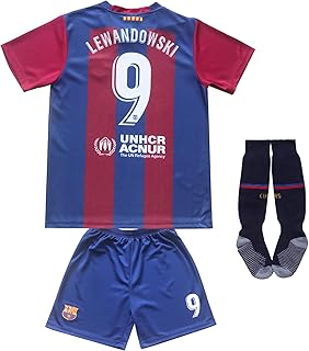 Sikfax Football jersey for children together shorts and football socks 2023/2024 Barcelona home #9 Robert Lewandowski Football jersey.. Reliable delivery, all over Nigeria — that’s DIAYTAR Nigeria promise.