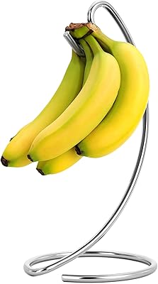 Modern banana support, tree -shaped support for kitchen counter, Homeriz Bananiz support in satin nickel (silver).. Your digital shopping ally, DIAYTAR NIGERIA offers extensive selection with budget-friendly delivery.