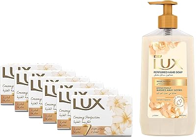 Creamy soap lux perfection 170 g (lot of 6) + liquid.. Nigeria shops with DIAYTAR — wide selection, fast shipping, and great value.