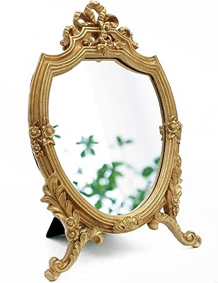 Eaoundm Wall Decorative Mirror with ancient golden resin frame, make -up table mirror, for bedroom, living room, chest of drawers, decorative 8.2 W x 13 l inch.. Your daily needs delivered to your door — DIAYTAR Nigeria style.