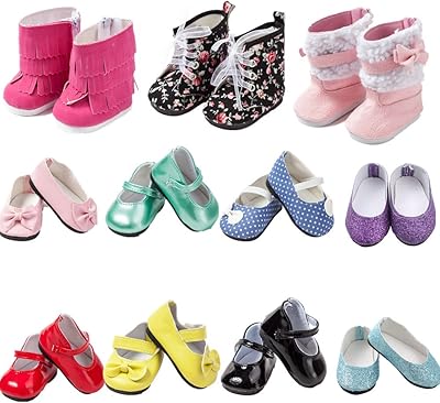 6 pairs of Toyysb doll shoes including leather for American.. DIAYTAR NIGERIA: Where every shopping need is met with affordable prices and timely delivery.
