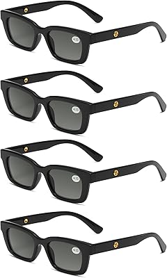 B&Q 4 PK Outdoor sunglasses for men and women, Reading glasses with complete glasses with integrated reading glasses and UV protection.. Experience the future of online shopping with DIAYTAR NIGERIA's extensive product range and competitive pricing.