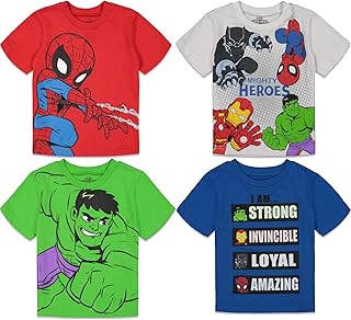 Marvel Avengers Spidey and its incredible friends, lot of 4 t-shirts from toddlers to older children.. DIAYTAR NIGERIA brings the marketplace to every Nigerian home with affordable prices and quick delivery.