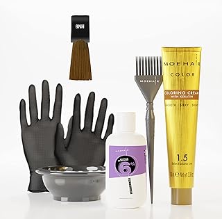Mohair coloring kit - 8nn series coloring cream with keratin, 20 volumes 6% (150 ml), coloring brush, gloves and foldable bowl.. Experience shopping satisfaction with DIAYTAR NIGERIA's vast selection and nationwide delivery service.