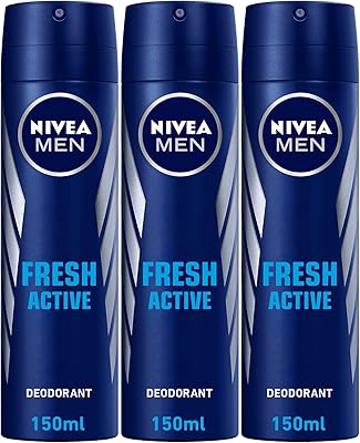 Active deodorant Nivea Men Fresh, Fresh Perfume, Spray 3 x 150 ml.. DIAYTAR NIGERIA brings the marketplace to your home with budget-friendly prices and nationwide delivery.