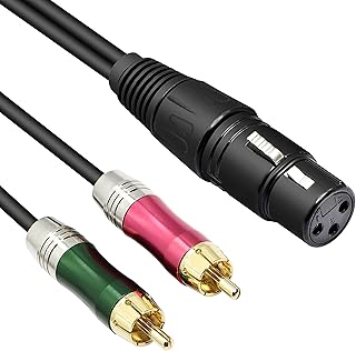 Asymmetrical audio distributor cable XLR to 2 RCA y 3 pins.. DIAYTAR NIGERIA transforms dreams into deliveries with our affordable prices and reliable shipping.