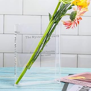 Book flower vase, transparent pound -shaped flower vase, cultural and artistic flavor, acrylic vase for floral composition, home and room decoration.. DIAYTAR NIGERIA delivers affordability and convenience with every purchase, shipped within the week.