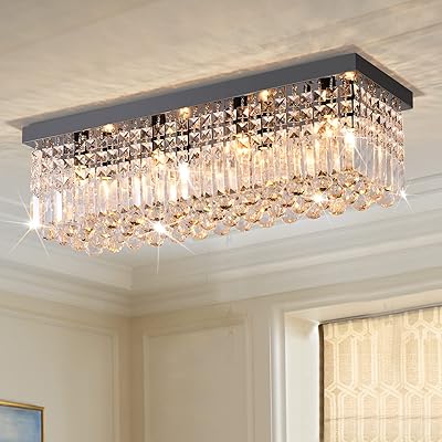 Fine Rectangular Chandelier in Crystal K9 with 8 light chandeliers.. DIAYTAR NIGERIA: Where smart shoppers find everything they need at prices they can afford.