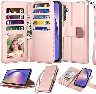 NJJEX Wallet case for Galaxy A54 5G, for Samsung Galaxy A54 5G, [9 Card locations] PU folio Flip leather identity holders [Detachable] Magnetic Fat and Strong for Samsung A54 [Rose].. Shop confidently with DIAYTAR NIGERIA, offering affordable prices and reliable delivery within a week.