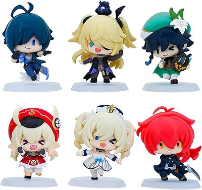 Set of 6 animated action figurines Genshin Impact in PVC (6 pieces Yuanshin B-6).. Nigeria's most diverse e-commerce platform delivers quality and affordability to your doorstep in 5-8 days.