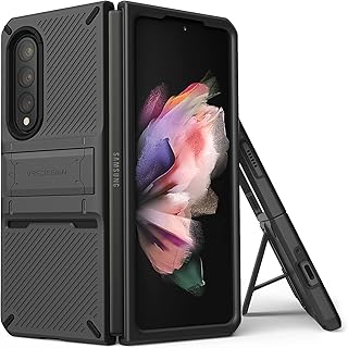 VRS Design Quick Stand Pro Design Coque for Samsung Galaxy Z Fold 3 5G (2021) with support - Mat black.. Experience shopping freedom with DIAYTAR NIGERIA's vast selection and dependable nationwide shipping.