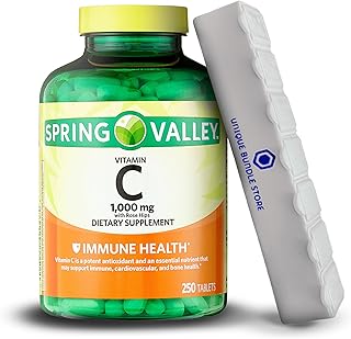 Spring Valley, vitamin C with romance 1000mg, table supplement tablet, vitamin C 1000mg, 250 units + pillier 7 days included (1).. DIAYTAR NIGERIA: Your affordable gateway to thousands of products delivered within a week.