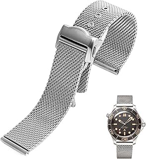 20 mm stainless stainless steel watch strap for Omega 007 James Bond Seamaster 300 Woven watch strap Milan 316L Metal bracelets.. Shop with confidence at DIAYTAR NIGERIA, where affordability meets reliability in less than 8 days.