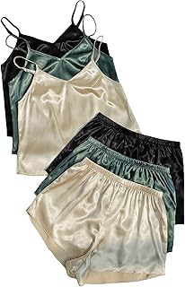 6 -piece satin pajamas georglitter for women, high caraco and shorts.. Affordable convenience is here — shop DIAYTAR Nigeria today.