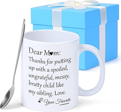 Funny printed coffee cup Wassmin Mom for Mother's Day - Cup dear mom - Best gift for mom's birthday, Christmas, Special occasion - Cute mom cup for daughter mother, son - ceramics, 325 ml.. DIAYTAR NIGERIA promises affordability and variety with every purchase, delivered in 5-8 days.