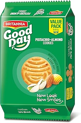 Britannia Good Day cookies with pistachio and almonds, 81 g, 8 -8 -cookie, nuts with nuts and butter.. DIAYTAR NIGERIA makes online shopping accessible to all with budget-friendly prices and reliable delivery.