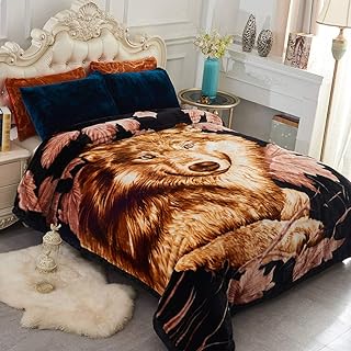 Heavy JML Sweet velvet blankets for winter, Korean style velvet wool blanket - Raschel 2 -layer with A & P print bed, King size.. Browse endless categories on DIAYTAR Nigeria — your items delivered in just days.