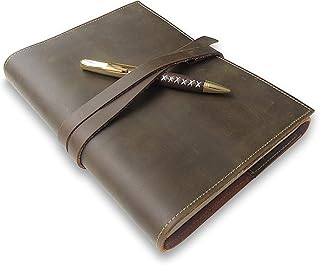 Leather bound newspaper for men and women, handmade gift box with rechargeable newspaper and elegant pen, vintage notebook, sketch book, planner and agenda (notes of 240 united pages) (8.8 x 6.5 \ ").. Your digital shopping destination, DIAYTAR NIGERIA combines variety with affordability and quick delivery.