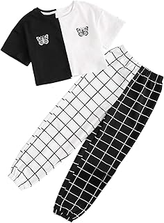 Set of two -piece clothes for girls, nice short short and butterfly pants, Preppy summer clothes.. Shop with purpose at DIAYTAR NIGERIA and discover a world of products at budget-friendly prices.