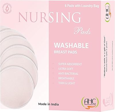 Washable breastfeeding pads AHC for mothers 6 pads with toiletry bag.. Looking for quality and speed? You’ll find both at DIAYTAR Nigeria.