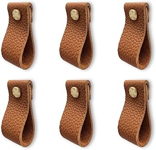 6 leather drawer buttons, hand-made leather wardrobe handles, perfect replacement for metal cabinet buttons, leather drawer button with home, kitchen and bedroom screw, brown.. Shop across categories with ease at DIAYTAR NIGERIA, delivering affordability within the week.