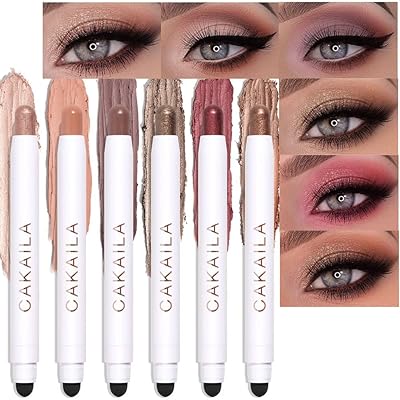 Set of 6 Waterproof and long -lasting matte and long -lasting MATS professional eye pencils, eyeshadow pens in sparkling copper (set 1).. DIAYTAR Nigeria: Where affordability meets speed and quality.