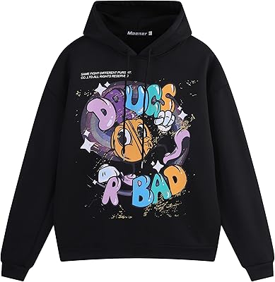 Maener's cartoon printed hoodie printed (black), black, s, black, s.. Unlock a world of affordable products with DIAYTAR NIGERIA's expansive e-commerce platform.