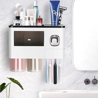 Distributor of wall toothpaste for bathroom 2 cups and 1.. DIAYTAR NIGERIA revolutionizes online shopping with competitive prices and reliable 5-8 day delivery.