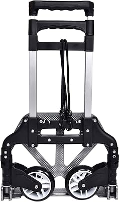 Foldable Diable Showway, capacity of 180 pounds, robust luggage cart with telescopic handle and rubber wheels, black.. Discover shopping made simple with DIAYTAR NIGERIA's comprehensive platform and nationwide delivery service.
