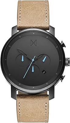 MVMT Analog Quartz watch for men with beige leather bracelet - D -MC01GML, color and dark gray bracelet, gray, bracelet.. Discover shopping reimagined with DIAYTAR NIGERIA's extensive catalog and 5-8 day delivery service.