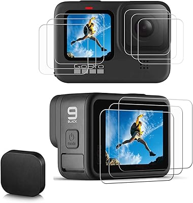 [9+1] Lot of 3 screen protectors and 1 lens cover for GOP-PRO hero 11/10/9 black, HD screen protection sets and camera lens cache for GOP-PRO hero 11/10/9 (set 2).. Your digital shopping companion, DIAYTAR NIGERIA offers unmatched value with nationwide shipping.