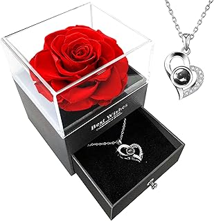 Vangold gifts for women birthday gifts for girlfriend necklace I love you in 100 languages ​​preserved rose gifts for girlfriend for her wedding birthday gifts for women.. Your everyday shopping solution, DIAYTAR NIGERIA offers variety and value delivered within 8 days.
