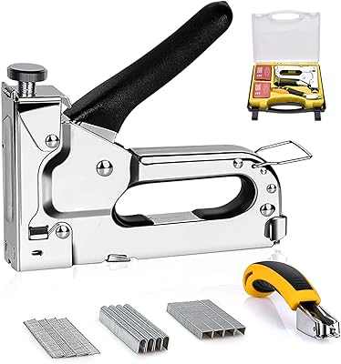 Robust 3 -in -1 improved stapling pistol with staples and staples dissolving, manual steel nails for furnishings, fasteners, decoration, carpentry and furniture.. Enjoy stress-free shopping with affordable prices on DIAYTAR Nigeria.