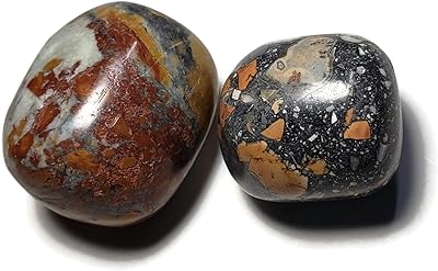 Set of 2 pieces of Maligano Bréchic Jaspe 22 mm - 29 mm, rare precious stones of healing crystal polished with high quality hand, a new spectacular find of Indonesia.. Why shop anywhere else? DIAYTAR Nigeria has it all, at prices you’ll love.