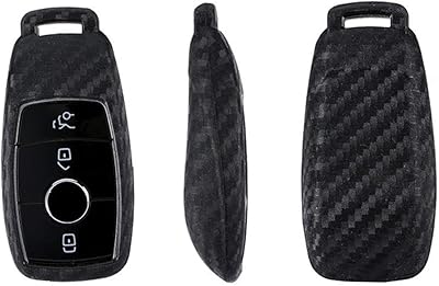Silicone protective cover carbon fiber pattern for Mercedes Benz 2017 Class E43 W213 E300 E400, Sedan keys with key holders.. DIAYTAR NIGERIA: Your affordable gateway to thousands of products delivered within a week.