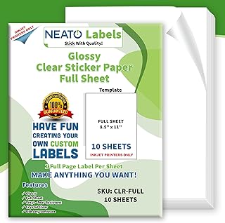 Transparent printable 85 "x 11" printable sticker paper for personalized labels.. DIAYTAR NIGERIA makes online shopping accessible to all with budget-friendly prices and reliable delivery.