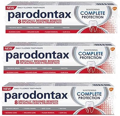 Whitening toothpaste periodontax total protection 75 ml / pack of 3.. DIAYTAR NIGERIA combines affordability with convenience, delivering your purchases within 5-8 days.