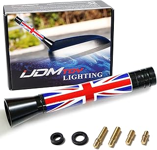 Short antenna Ajdm Toy Uk Flag of Red Union Jack, 3 inch size, compatible with Mini Cooper (all models) and more other cars.. DIAYTAR NIGERIA: Your trusted partner for affordable online shopping with reliable delivery timeframes.