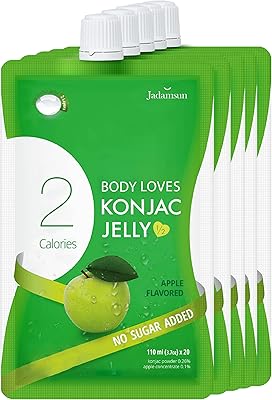 Jadamsun Body Loves Konjac Jelly (Apple, 20 Pieces) - Korean Smoothie with healthy and weak calories. Asian snack without sugar for diet... Shop the smart way with DIAYTAR NIGERIA's extensive selection and budget-friendly nationwide delivery.