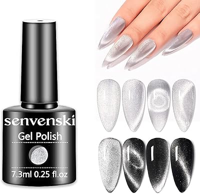 Sinvinski Crystal Cat Eye silver gel nail polish, reflective magnetic nail polish, snow glow, UV nail varnish LED with universal glitter (My1-001).. Your one-click solution to affordable shopping, DIAYTAR NIGERIA delivers quality products nationwide.